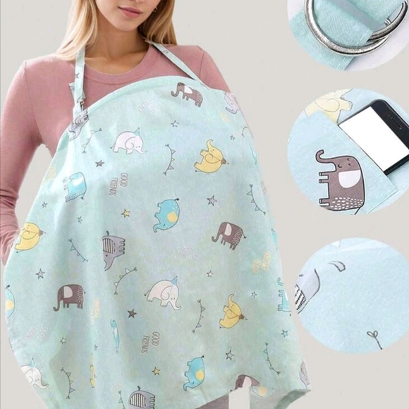 Baby Nursing Cover with Animal Print - Picture 1 of 4